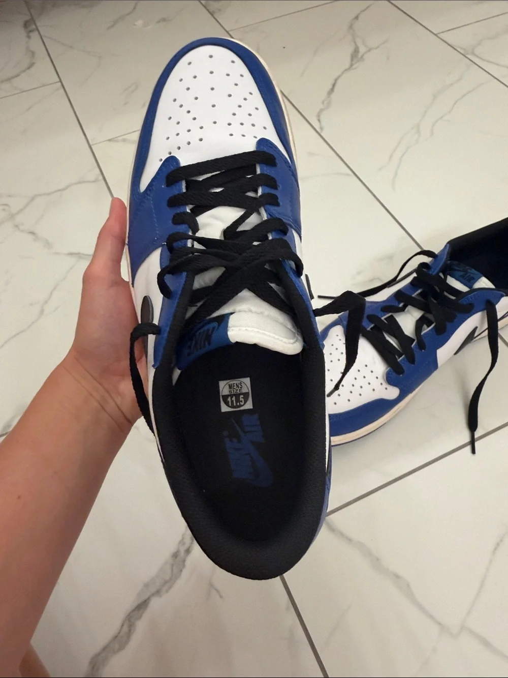 Nike Men’s Low Top Sneakers White Black Blue